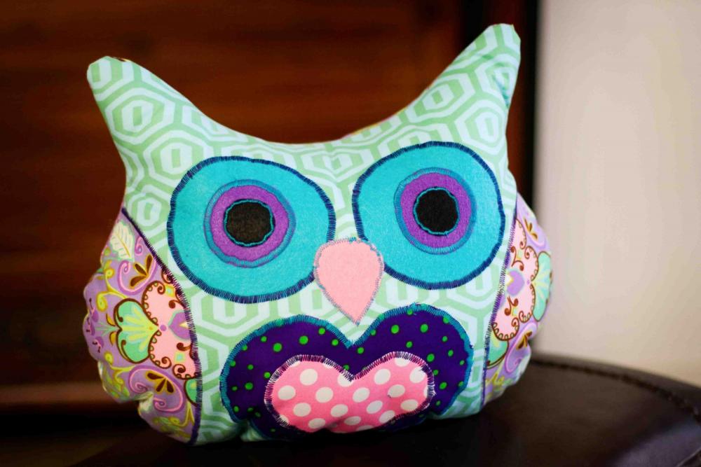 Lola Purply Owl Pillow